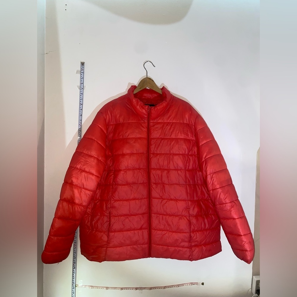 George 4XP Bright Red Quilted Puffer Coat transportable impermeable